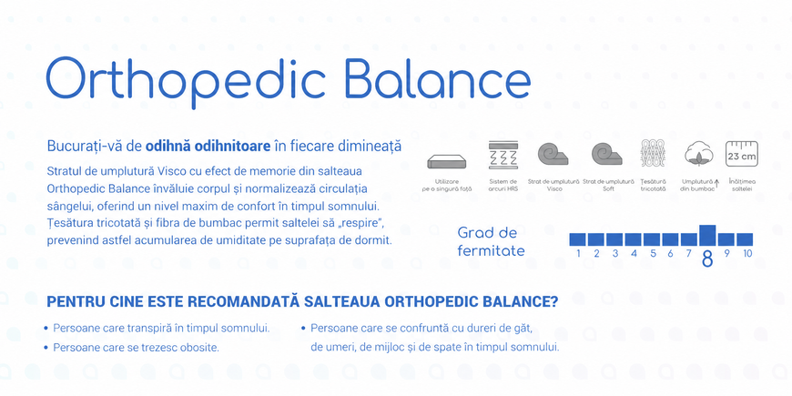 Saltea ortopedică Lova ORTHOPEDIC BALANCE cu arcuri HRS - 160 &times; 200 cm  3300004368 foto