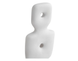 Интерьерное украшение из керамики Big Hole White 14x40 см