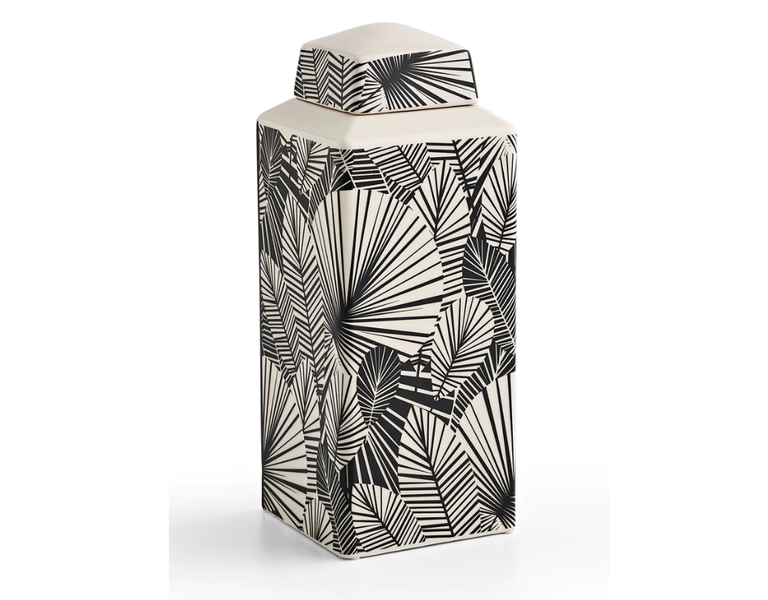 Vază decorativă din ceramică Black White 14 x 35 cm 3200394820 foto